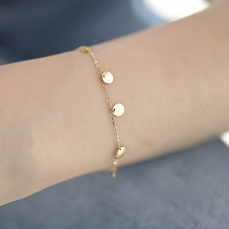 Women's 925 Silver Small Coin Element Bracelet